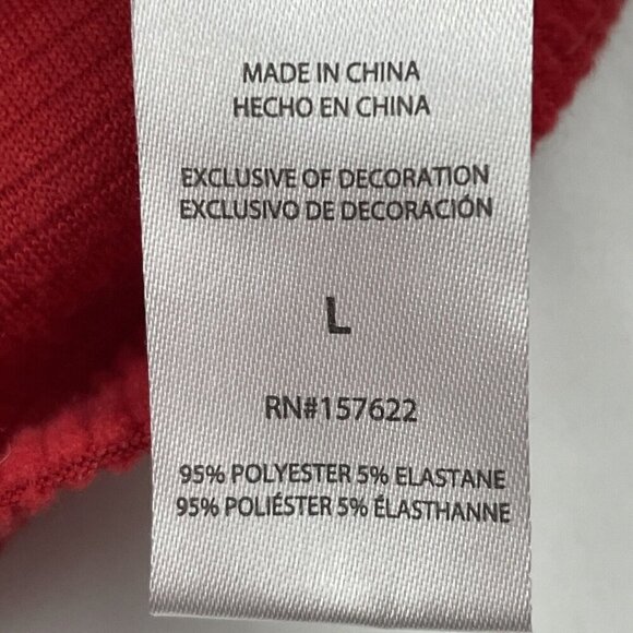 Eddie Bauer Sleepwear Tops Women’s L/Men’s L Lot Of 2 Soft Waffle Knit Moose Red - Picture 9 of 9